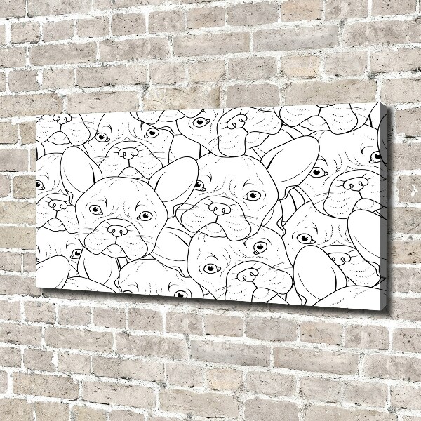 Canvas schilderij Franse bulldogs