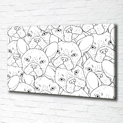Canvas schilderij Franse bulldogs