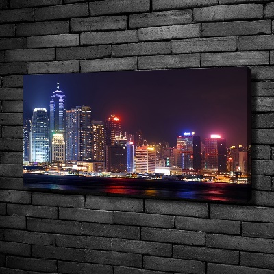 Canvas foto Hong Kong 's nachts