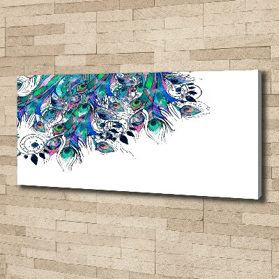 Canvas schilderij Pauwenveren