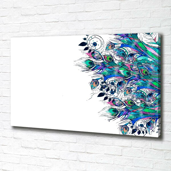 Canvas schilderij Pauwenveren