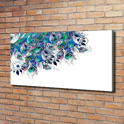 Canvas schilderij Pauwenveren