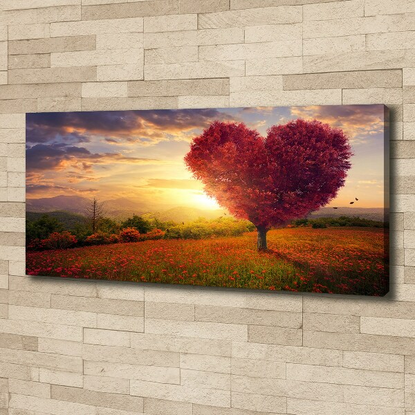 Foto canvas Boomveld hart