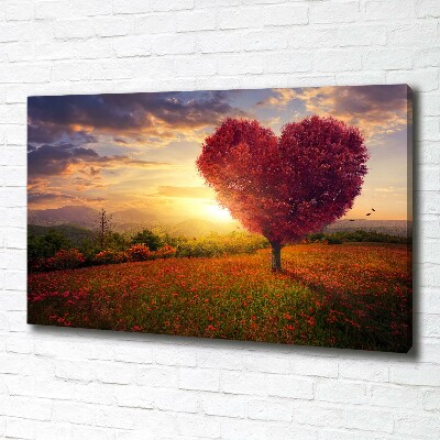 Foto canvas Boomveld hart