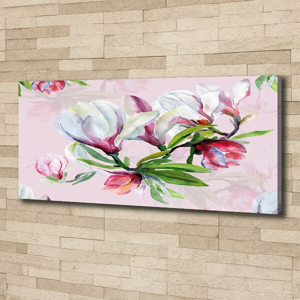 Canvas schilderij Magnolia bloemen