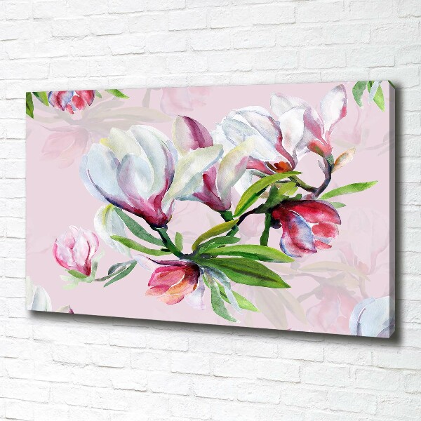 Canvas schilderij Magnolia bloemen