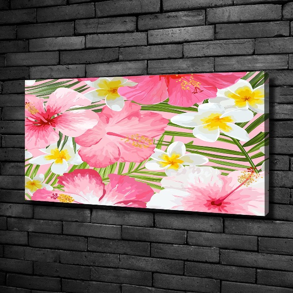Schilderij op canvas Tropische bloemen