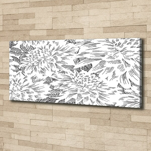 Foto canvas Bloemenpatroon