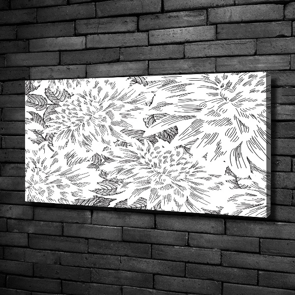 Foto canvas Bloemenpatroon
