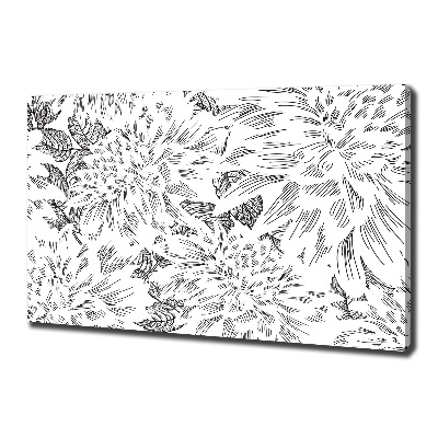 Foto canvas Bloemenpatroon
