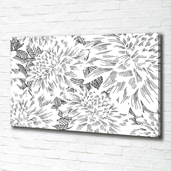 Foto canvas Bloemenpatroon