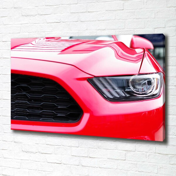 Canvas foto Rode Mustang