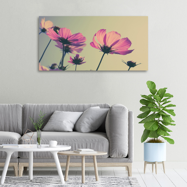 Canvas schilderij Roze bloemen
