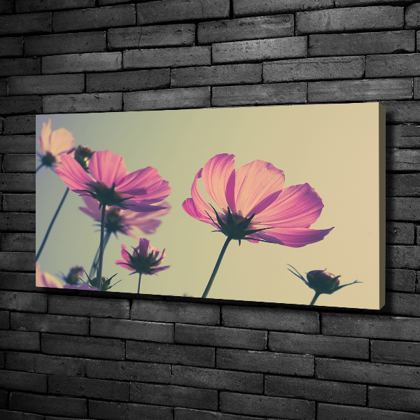 Canvas schilderij Roze bloemen