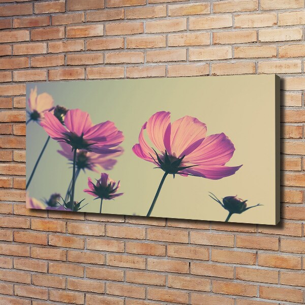 Canvas schilderij Roze bloemen