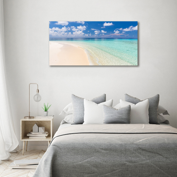 Canvas foto Strand op de Malediven