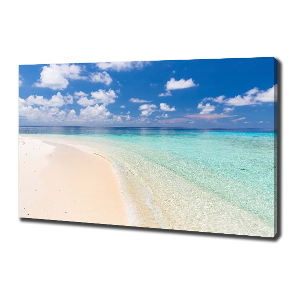 Canvas foto Strand op de Malediven
