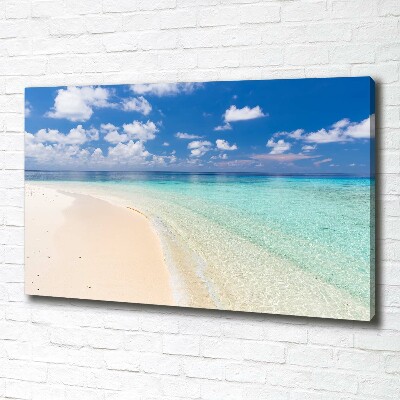 Canvas foto Strand op de Malediven