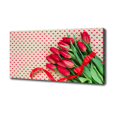 Foto canvas Hartvormige tulpen