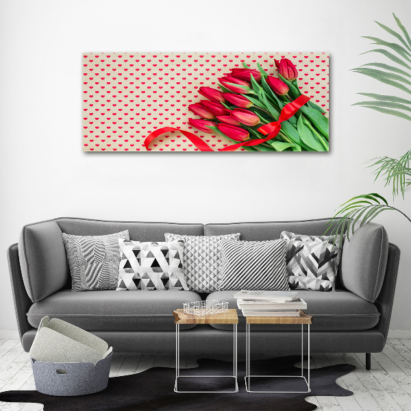 Foto canvas Hartvormige tulpen