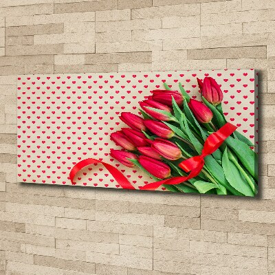 Foto canvas Hartvormige tulpen