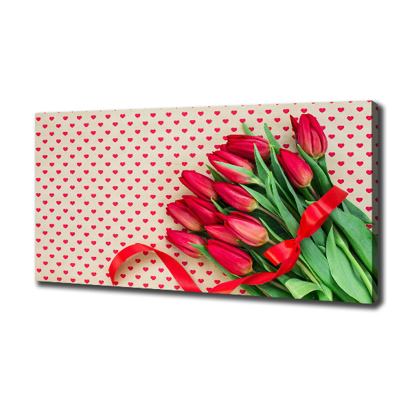Foto canvas Hartvormige tulpen