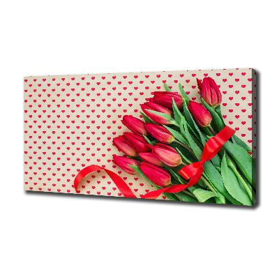 Foto canvas Hartvormige tulpen
