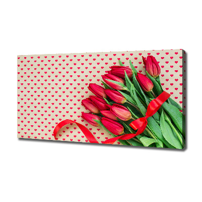 Foto canvas Hartvormige tulpen
