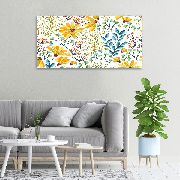 Canvas foto Lentebloemen