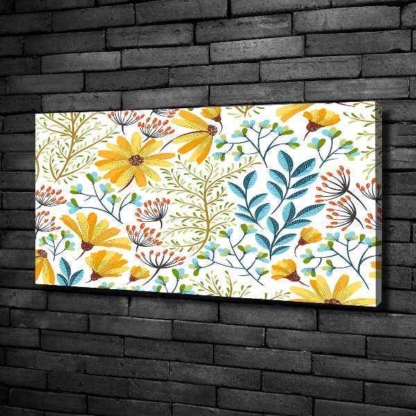 Canvas foto Lentebloemen
