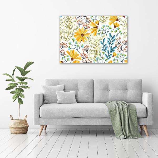 Canvas foto Lentebloemen