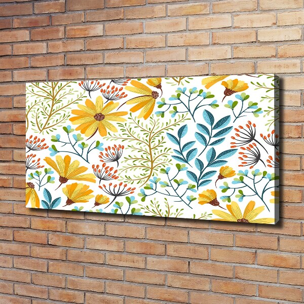 Canvas foto Lentebloemen