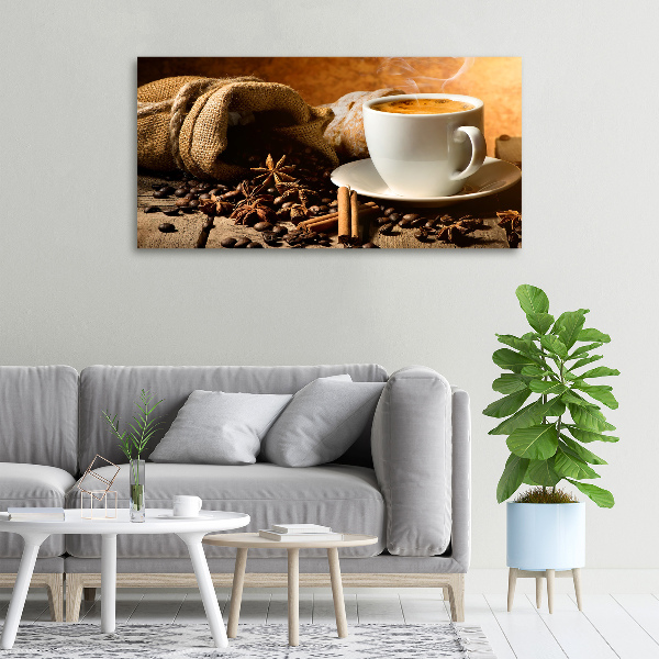 Foto op canvas Koffie en kruiden
