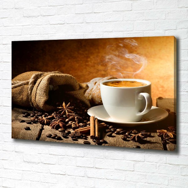 Foto op canvas Koffie en kruiden