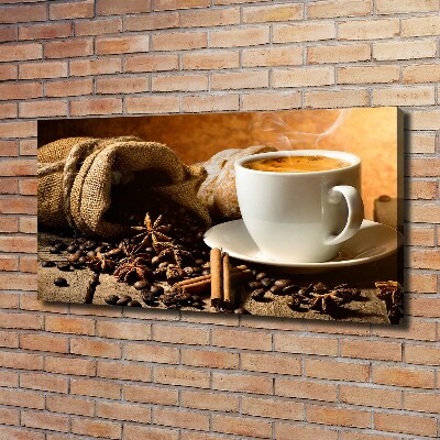 Foto op canvas Koffie en kruiden