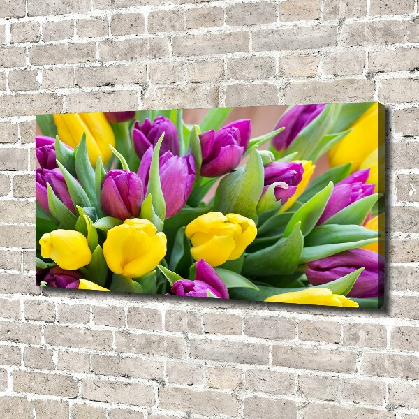 Canvas foto Kleurrijke tulpen