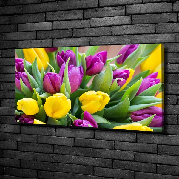 Canvas foto Kleurrijke tulpen