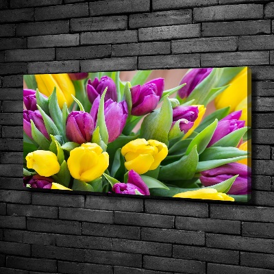 Canvas foto Kleurrijke tulpen