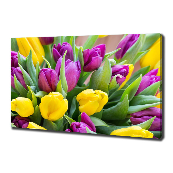 Canvas foto Kleurrijke tulpen