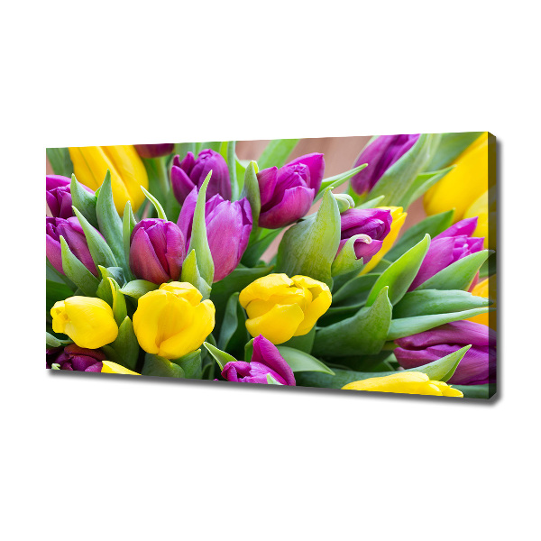 Canvas foto Kleurrijke tulpen