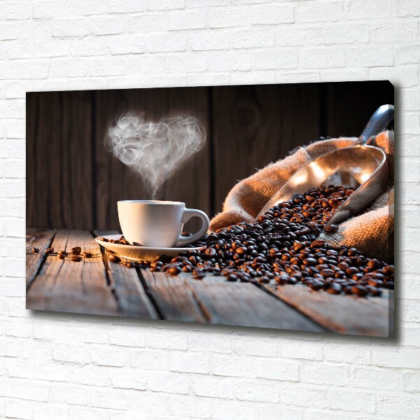 Foto op canvas Een kopje koffie
