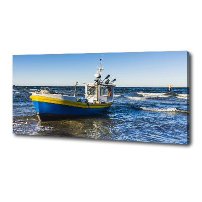 Foto canvas Een patrouilleboot op zee