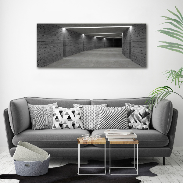 Foto canvas Betonnen tunnel