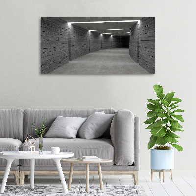 Foto canvas Betonnen tunnel