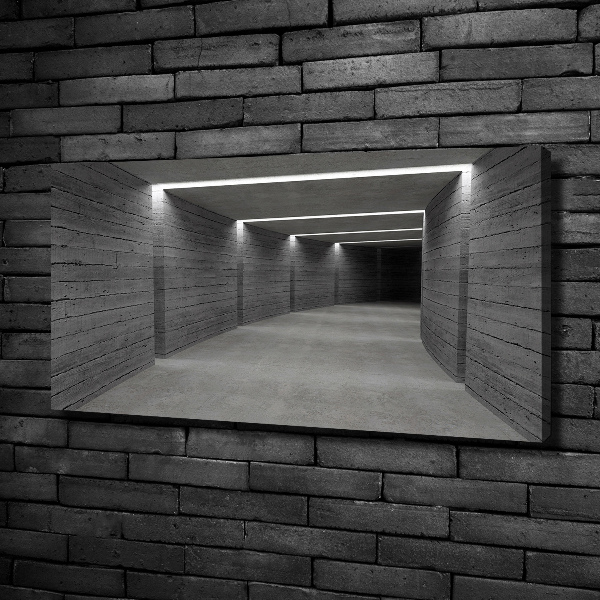Foto canvas Betonnen tunnel