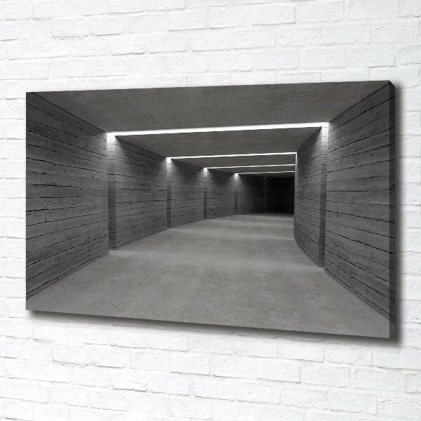 Foto canvas Betonnen tunnel