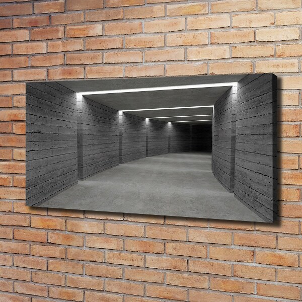 Foto canvas Betonnen tunnel