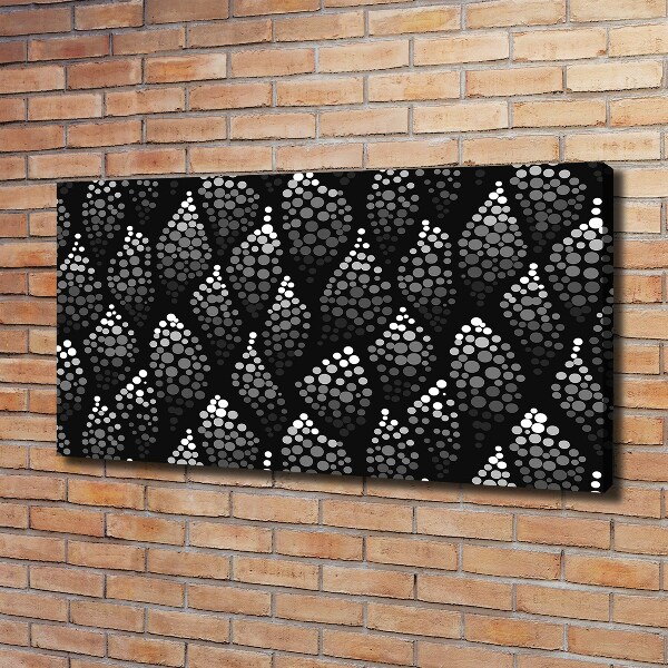 Foto canvas Zwart-witte stippen