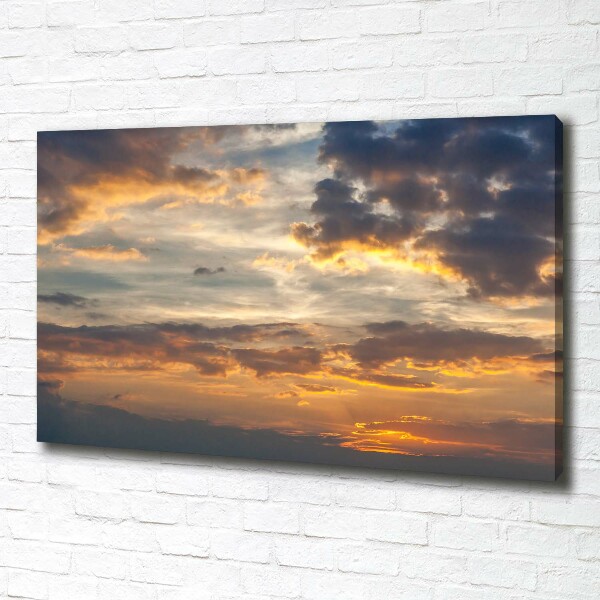 Canvas schilderij Zonsondergang