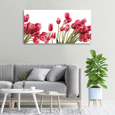 Foto canvas Rode tulpen